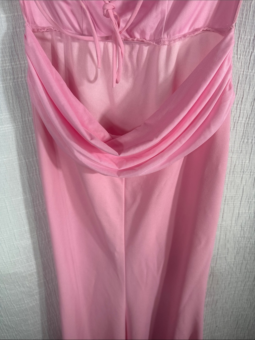 Lucy In The Sky Ruched Strapless Corset Maxi Formal Dress (Pink) small - Picture 13 of 13